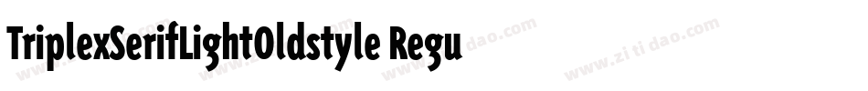 TriplexSerifLightOldstyle Regular字体转换